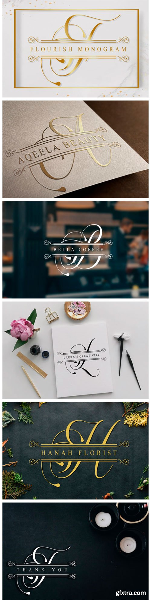 Flourish Monogram Font