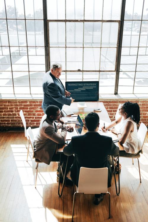 Group of diverse businesspeople in a meeting - 1226785