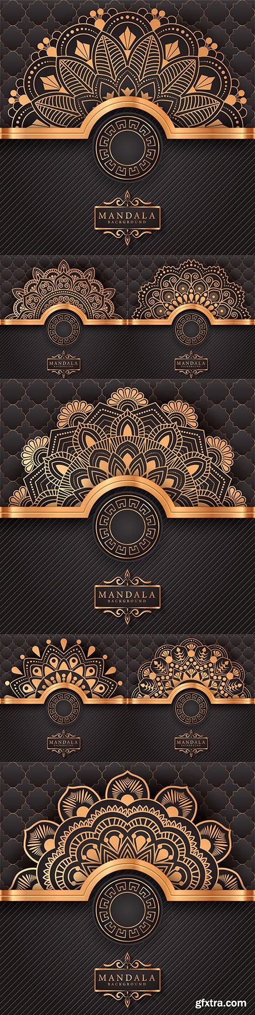 Mandala creative luxury gold design background 5
