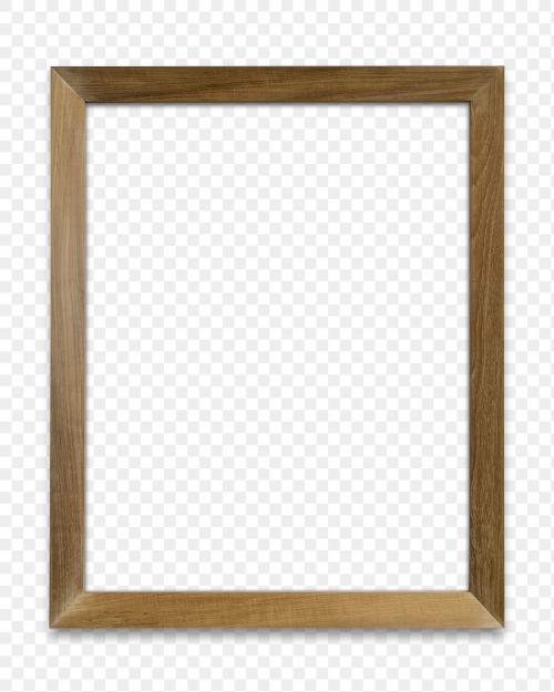 Wooden picture frame mockup transparent png - 1230682