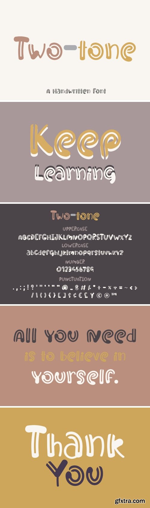 Two-tone Font