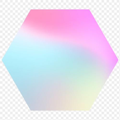 Colorful hexagon gradient element - 1235255