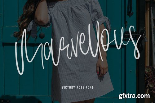 Victory Rose SVG Brush Font