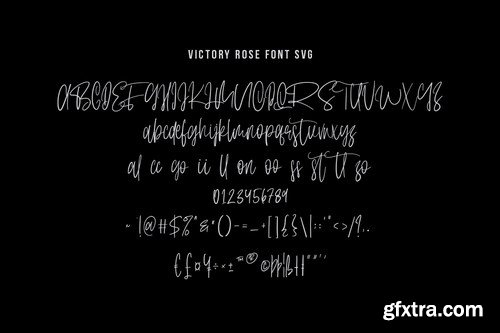 Victory Rose SVG Brush Font