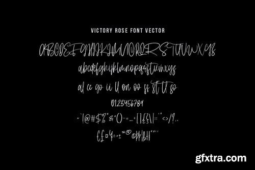 Victory Rose SVG Brush Font