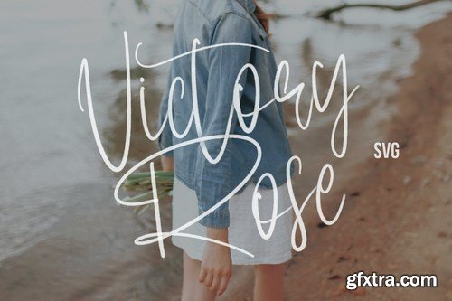 Victory Rose SVG Brush Font