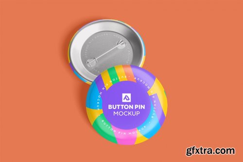 CreativeMarket - Glossy Circle Button Pin Badge Mockup Set 5000076