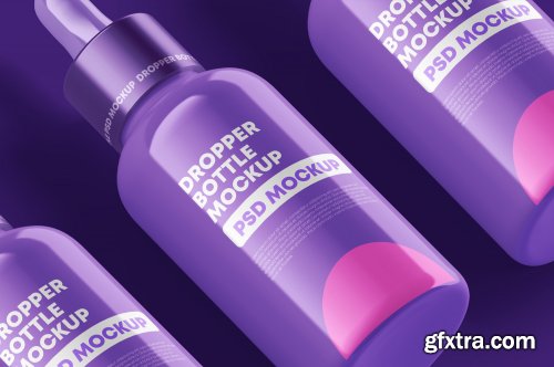 GraphicRiver - Glossy Dropper Bottle Mockup Set 27012898