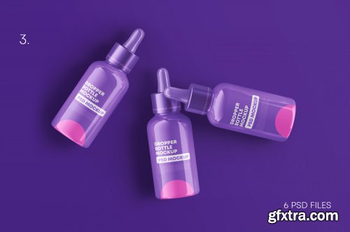 GraphicRiver - Glossy Dropper Bottle Mockup Set 27012898