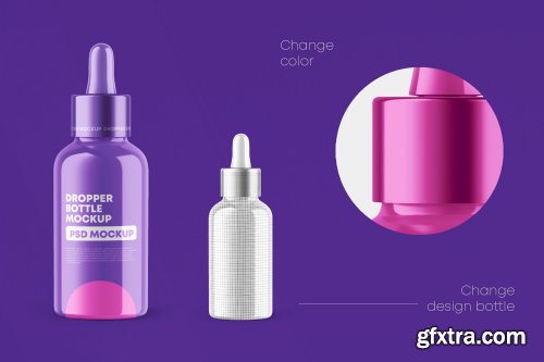 GraphicRiver - Glossy Dropper Bottle Mockup Set 27012898