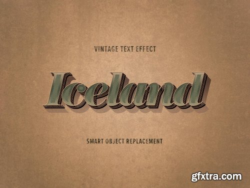 Vintage Retro Style Text Effect Mockup 354662539