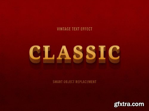 Vintage Retro Style Text Effect Mockup 354662539