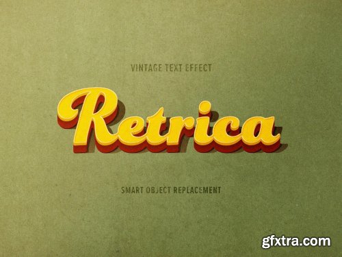 Vintage Retro Style Text Effect Mockup 354662539