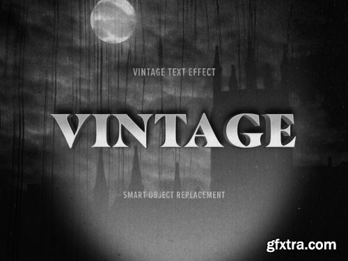 Vintage Retro Style Text Effect Mockup 354662539