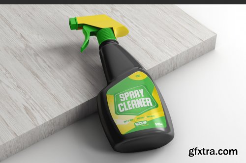 Spray Cleaner Bottle Mockup