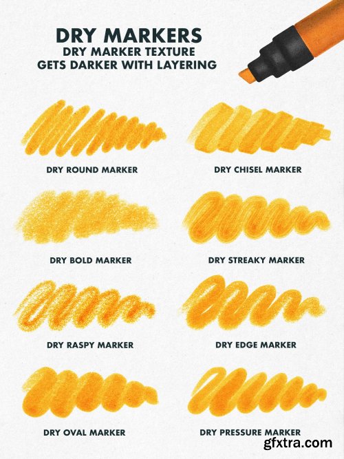 CreativeMarket - MARKER BRUSHES FOR PROCREATE 5 5001452