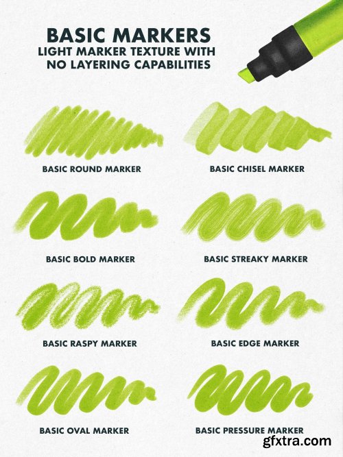 CreativeMarket - MARKER BRUSHES FOR PROCREATE 5 5001452