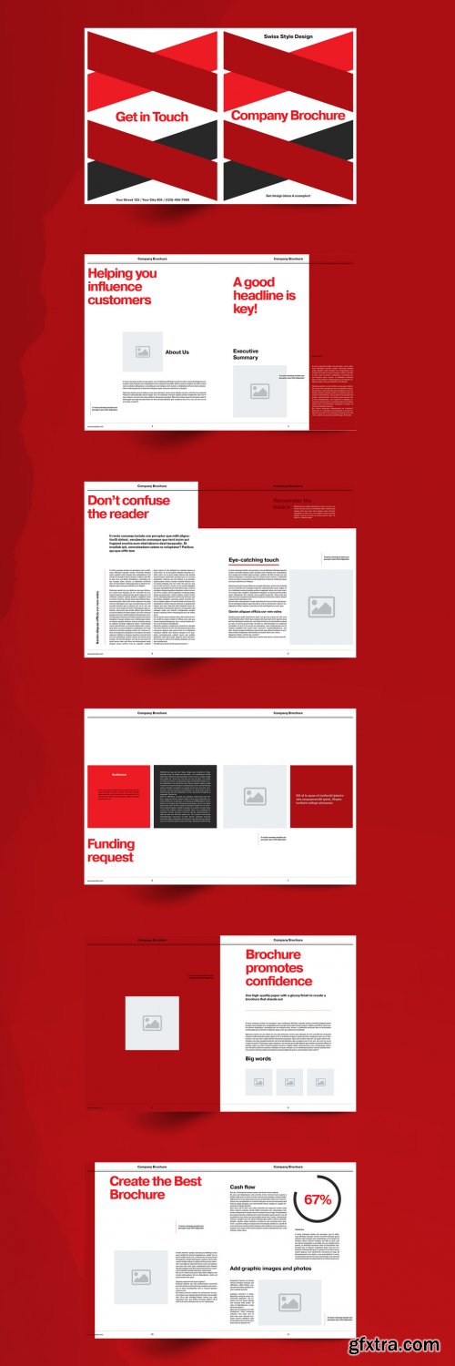 Red Company Brochure Layout 355220898