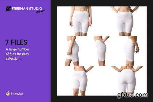 CreativeMarket - Short Leggings Mock-Up Set 4598590