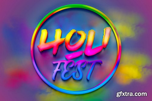 CreativeMarket - Rainbow Colors Photoshop Text Effect 5033957