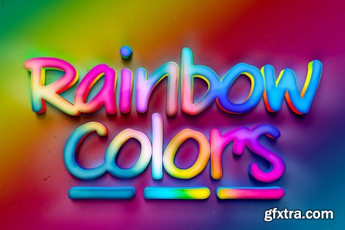 CreativeMarket - Rainbow Colors Photoshop Text Effect 5033957