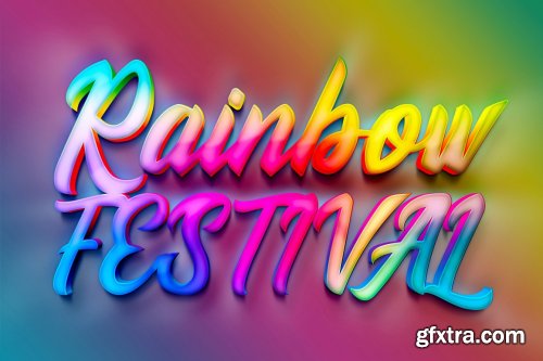 CreativeMarket - Rainbow Colors Photoshop Text Effect 5033957