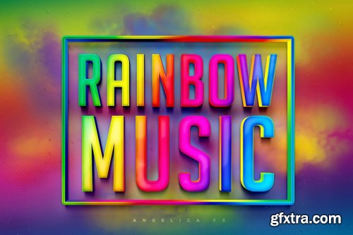 CreativeMarket - Rainbow Colors Photoshop Text Effect 5033957