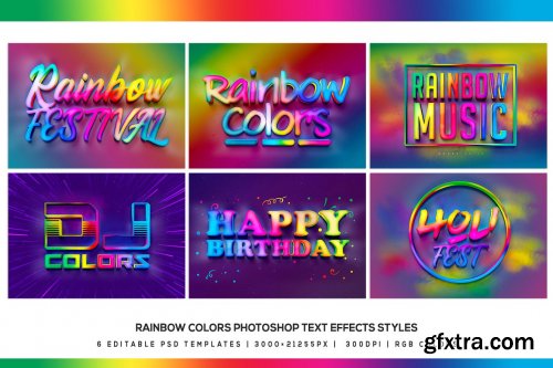 CreativeMarket - Rainbow Colors Photoshop Text Effect 5033957