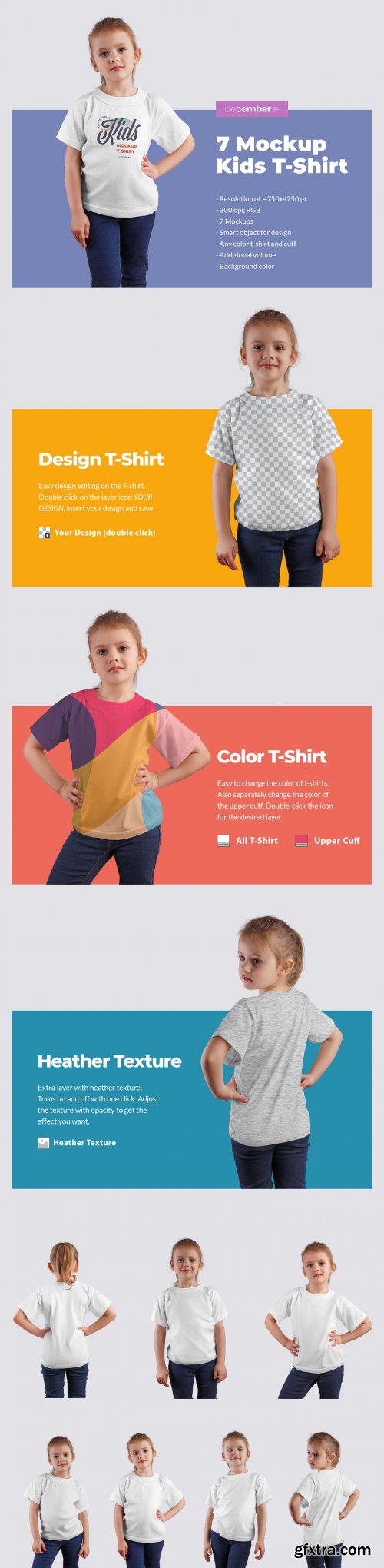 7 Kids T-Shirt Mockups