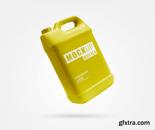 Gallon bottle realistic mockup