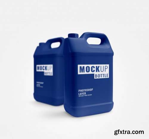 Gallon bottle realistic mockup