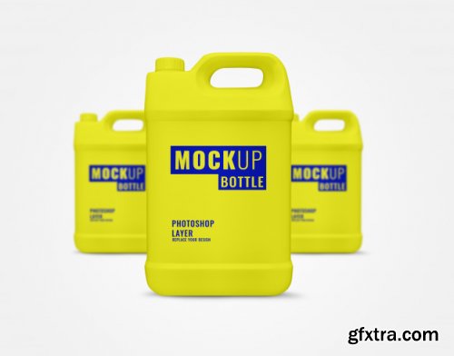 Gallon bottle realistic mockup