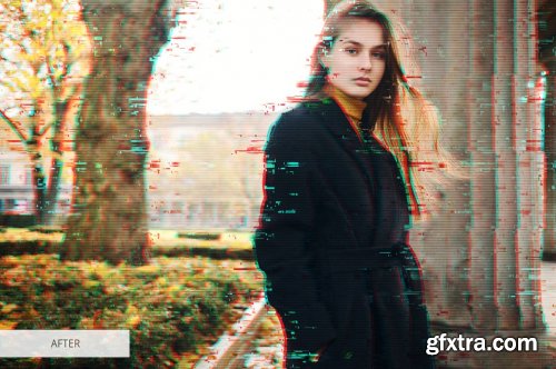 CreativeMarket - Glitch Photoshop Action 4870269