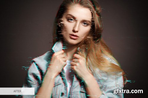 CreativeMarket - Glitch Photoshop Action 4870269