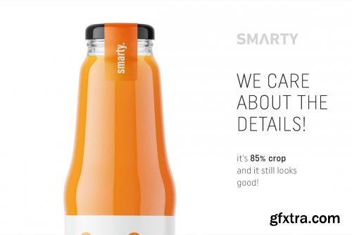 CreativeMarket - Carrot juice bottle mockup 4854006