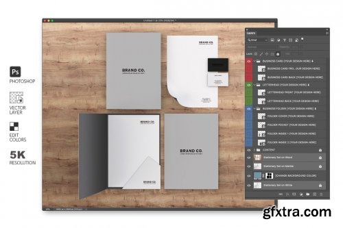 CreativeMarket - Brand Stationery Top Mockup 4582562