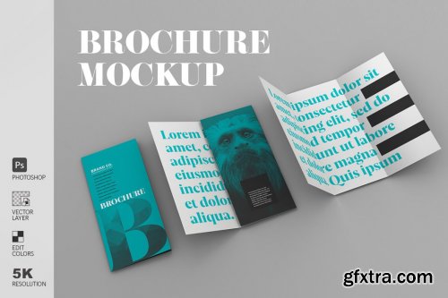 CreativeMarket - Trifold Brochure Mockup 4579621