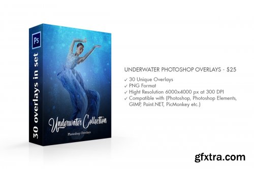 CreativeMarket - Underwater Photoshop Overlays 4736171