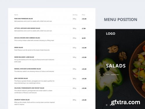 UI kit for restaurants & cafe