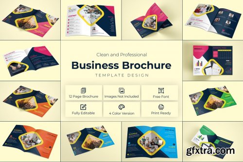 CreativeMarket - Business Magazine Brochure Template 4594009