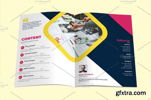 CreativeMarket - Business Magazine Brochure Template 4594009