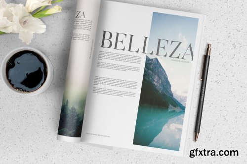 Belleza - A4 Magazine Mockups Pack