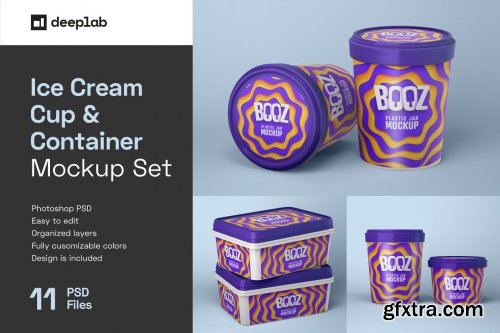 CreativeMarket - Ice Cream Cup Mockup | Ice Cream Box 5050322