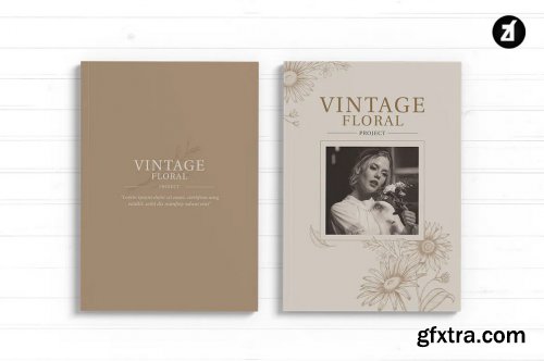 CreativeMarket - Vintage floral multi-purpose book 5048529