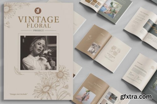 CreativeMarket - Vintage floral multi-purpose book 5048529