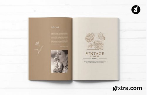 CreativeMarket - Vintage floral multi-purpose book 5048529