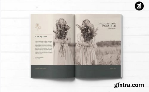 CreativeMarket - Vintage floral multi-purpose book 5048529