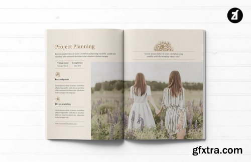 CreativeMarket - Vintage floral multi-purpose book 5048529