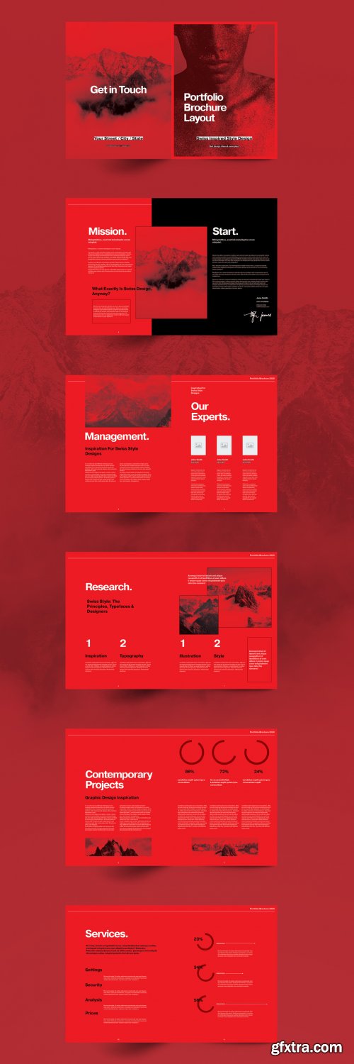 Red Portfolio Layout 357222145