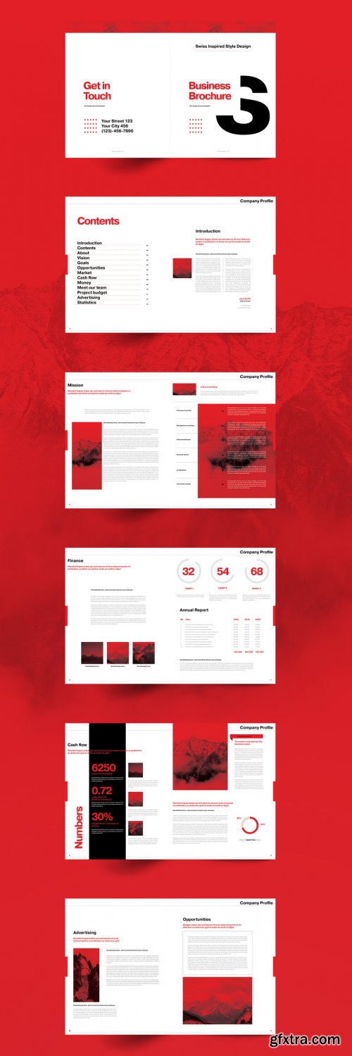 Red Business Brochure Layout 357222078